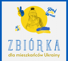 Plakat akcji "Zbiórka dla Ukrainy" 